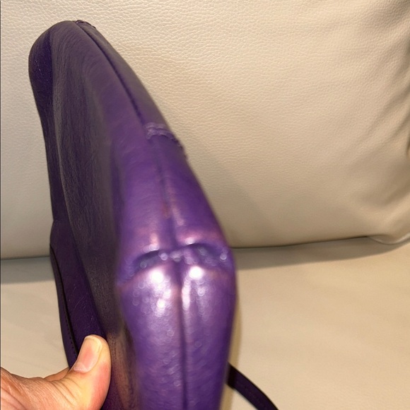 Coach Deep Purple Leather Wristlet - Picture 7 of 10